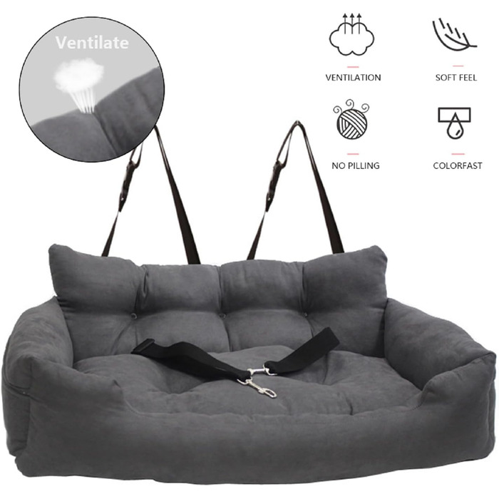 Підвищення для собак у автомобільне сидіння, автопідвищення для маленьких та середніх собак або котів, універсальне зручне ліжко для собак