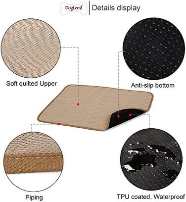 Водонепроникний килимок для собак, миючий, нековзний, швидковисихаючий, для дивана, авто, клітки, трави, ліжка (100 x 67 см)