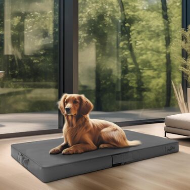 Ортопедичне собаче ліжко BingoPaw: велике, з м'якої PU шкіри, водонепроникне, 110x78x9 см