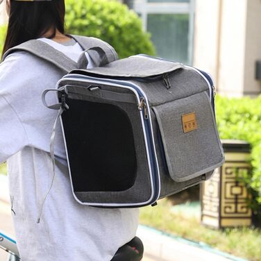 Транспортна сумка для тварин на велосипед | Дихаюча, портативна | Кошик для собак та інших тварин на велосипед, для безпечних прогулянок, подорожей та сімейного велоспорту