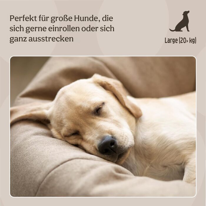 Килимок для собак Rosewood All Seasons Oval – великий, 94 см, двосторонній, з принтом собак & сірий, з виглядом льону – можна прати, зручний, для використання протягом року, розмір 20 x 60 x 20 см