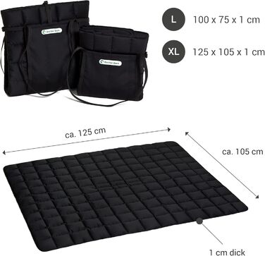 Сумка для подорожей з собакою Doctor Bark: практична ковдра, підходить для алергіків, 95°C, чорний, XL