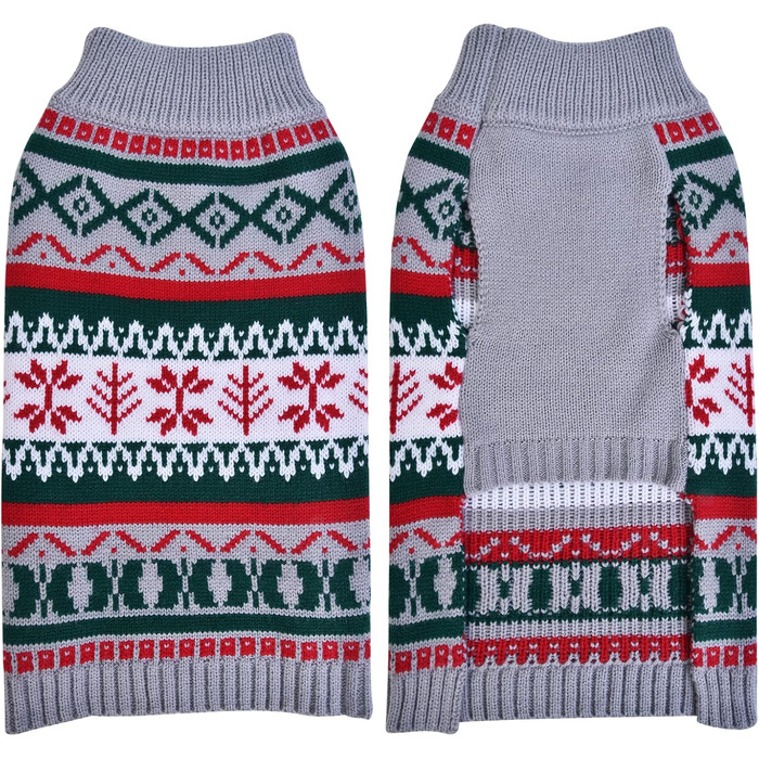 Теплий зимовий светр для собак середніх та великих порід - Knitted Sweater Costume Outfit