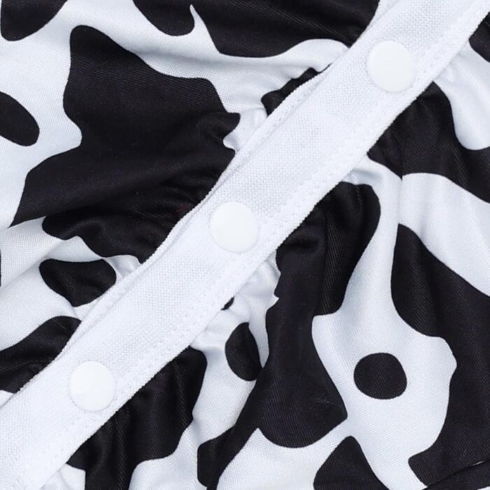 Піжама для собак великих порід CuteBone: для післяопераційний період, з принтом 'корова', розмір M