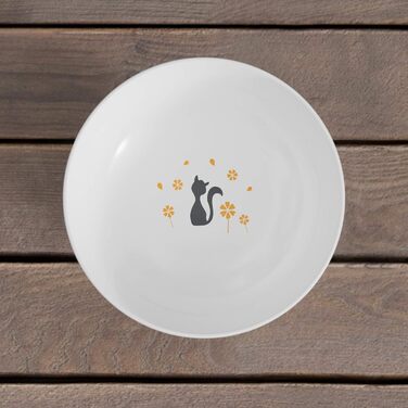 Підвищений миска для котів з порцеляни, запобігає зворотному потоку, антистрес, для котів середніх розмірів, безпечний вибір для вашого улюбленця, підходить для вологого та сухого корму