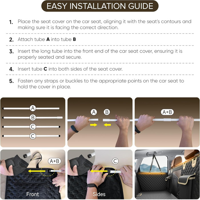 Подовжувач для заднього сидіння вантажівки XL для собак, жорстка основа, чохол на сидіння автомобіля для собак, міцна автомобільна гамак для собак, водонепроникні чохли для сидінь для домашніх тварин для вантажівок, F150, Ram1500 та великі SUV, сірий колі