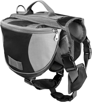 Рюкзак для собак великих порід з бічними кишенями, регульований, для подорожей, кемпінгу, міста та авто