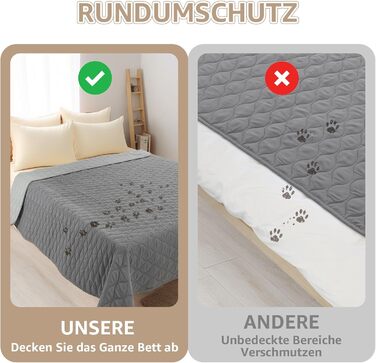 Водонепроникний килимок для собак PICK FOR LIFE: м'який, двосторонній, 137x208 см