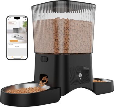 Автоматичний годівник для котів та собак HoneyGuardian з Wi-Fi, 2 миски, 3.5л, APP-керування