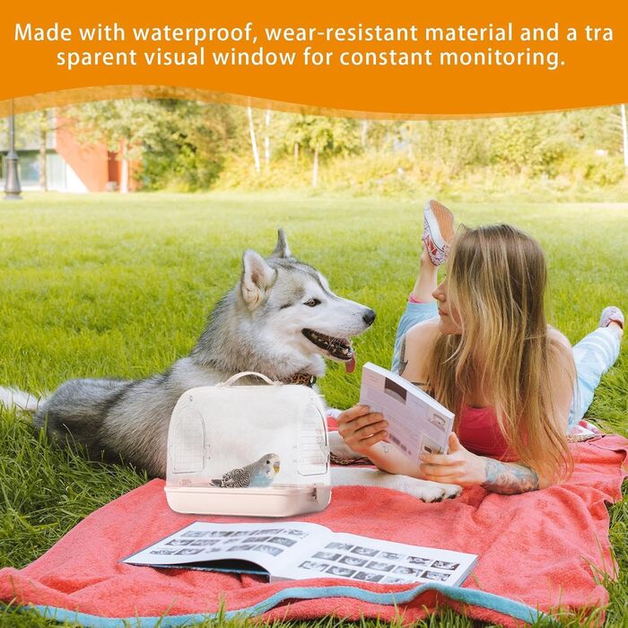 Трансформер для перевезення птахів Nymphensittich: рюкзак-переноска для птахів, прозорий клітка, м'яка переноска, клітка для подорожей з птахами | Переноска для птахів на відкритому повітрі, знімна переноска для хом'яків, прозора переноска для домашніх тв