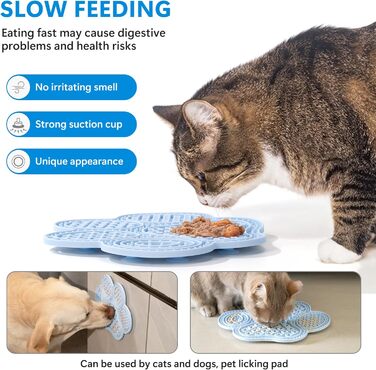 Легкі килимки для собак та котів Li&Zhao – 2 шт. Антистрес, повільне годування, для йогурту та корму