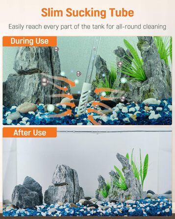 Набір для чищення акваріума Pawfly: сифон, пилосос, шланг 1,8 м, інструмент для очищення ґрунту