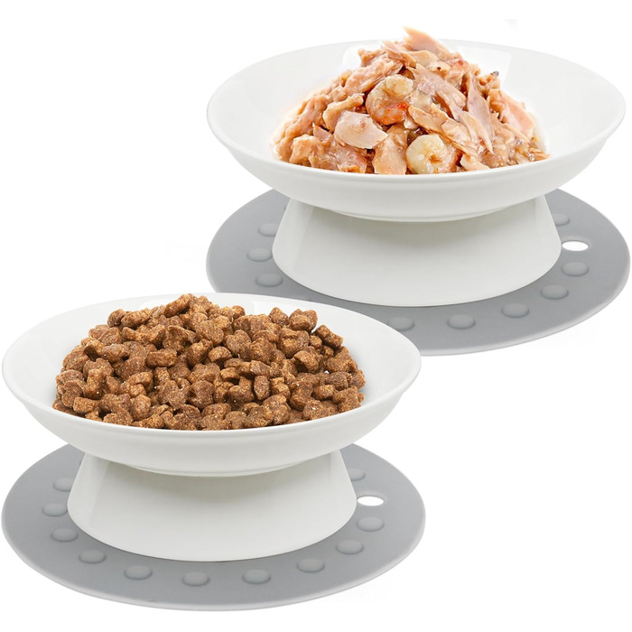 Набори мисок для котів Katzennapf (2 шт) з кераміки, підняті миски для котів, миски для води та корму