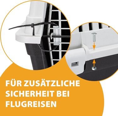 Транспортна переноска для собак Ferplast Atlas 60, сіра, 61 x 91 x 68 см