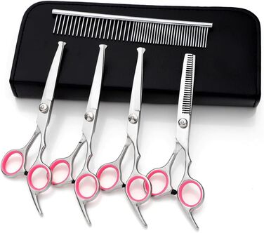 Набір професійних ножиць для грумінгу собак і котів, нержавіюча сталь, безпечні, гострі, довговічні, блакитні