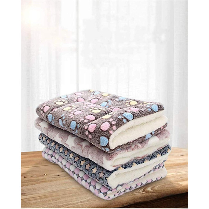 М'який килимок для собак та котів Dreamskull: 81x62 см, блакитний. Килимок-підстилка, ліжко для тварин, плюшевий, зручний, легко миється.