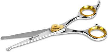Sharf Gold Touch ножиці для шерсті собак, 16,5 см, прямі, професійні з безпечною круглою кінцівкою