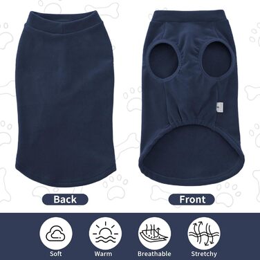 Пуловер для собак HEYWEAN: теплий флісовий костюм для маленьких, середніх та великих собак XL, синій