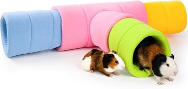 Туннель для морських свинок ONEJU, 2-сторонній, для гри та відпочинку, миється, з блискавкою, для зберігання, кольоровий