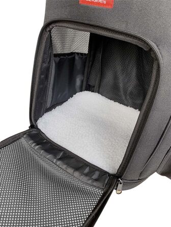 Розширюваний рюкзак для домашніх тварин One for Pets для котів та собак, чорний колір