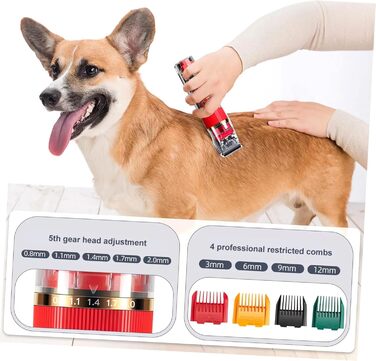 Машинка для стрижки тварин TOYANDONA бездротова з LED-дисплеєм, тиха, миється, багатофункціональна для собак та котів. З регульованими насадками-гребінцями