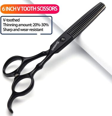 Професійні перукарські ножиці 6 дюймів (набір 4 шт.) - перукарські ножиці для стрижки та витончення