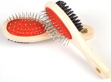 Щітка для догляду за шерстю котів та собак, для довгошерстих порід, вичісування, масаж, видалення ковтунів