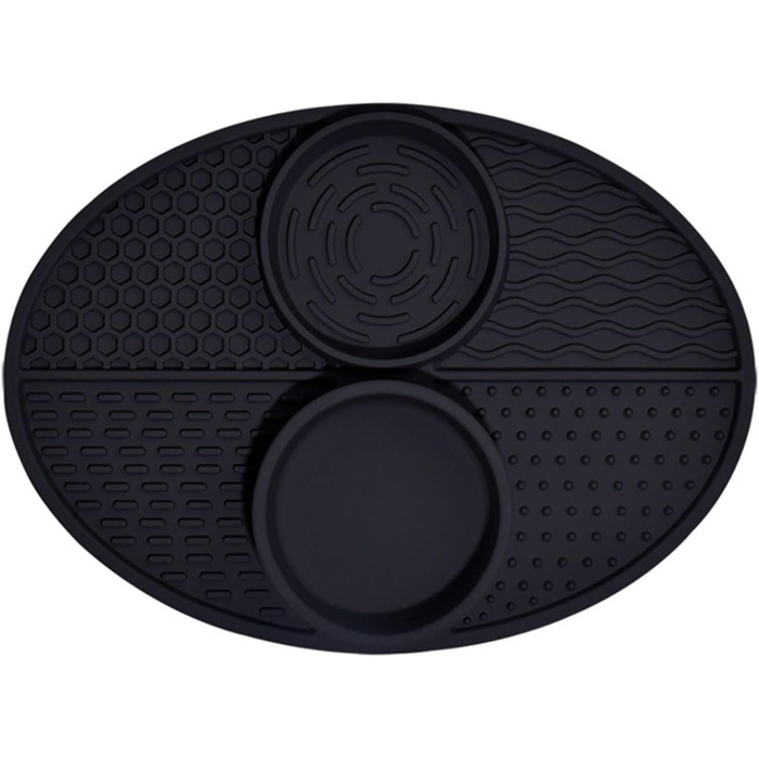 Килимок-смоктач для собак та котів, силіконовий, чорний - повільне годування, антизадуха