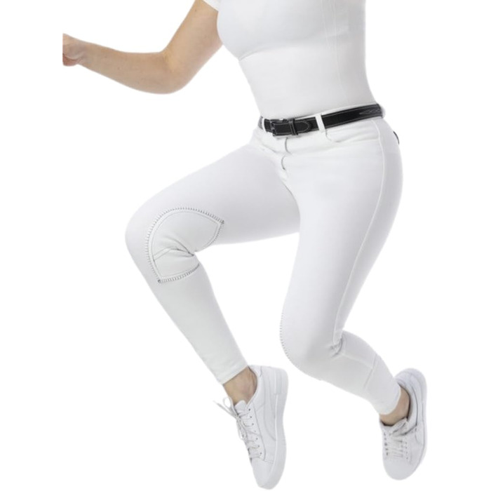 Верхні штани для їзди верхи Riding World Alexandrie для жінок та дітей | Еластичні штани для верхової їзди з накладкою на колінах | з кишенями спереду | Легінси для верхової їзди в шести кольорах | Екіпірування для верхової їзди розмір 104-176 та 32-44 | 
