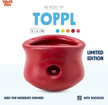 Інтерактивна іграшка для собак WEST PAW Zogoflex Toppl XL – дозатор ласощів, головоломка для апортування та жування, для середніх і великих порід