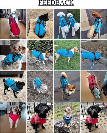 Водонепроникний зимовий теплий одяг для собак, теплий одяг для собак з шлейкою, для маленьких собак, розмір M (довжина спини 34 см), зелений