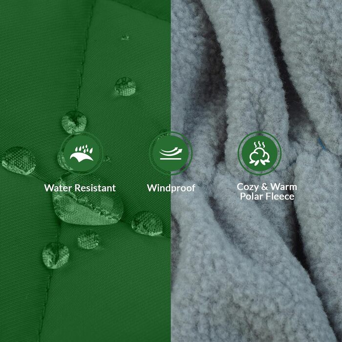 Зимовий теплий одяг для собак - тепла жилетка для маленьких собак, цуценят, чихуахуа. Зимовий костюм для собак (зелений, XS)