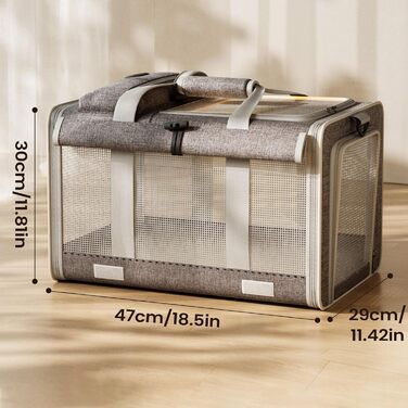 Сумка-переноска для собак та котів, сіра. Ідеальна для подорожей, прогулянок та кемпінгу