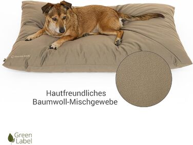 М'яке ліжко для собак великих порід Doctor Bark GreenLabel - зручне, миється, зелений колір, розмір M