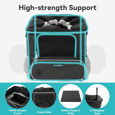 Корзина для собак на велосипед до 3 кг з адаптером для керма Φ53 мм, переноска для собак, рюкзак, автокрісло з сітчастими вікнами, водонепроникне сидіння, підходить для цуценят