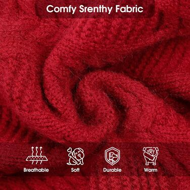 Пуловер для собак ASENKU XXL, теплий пуловер для великих собак, дівчаток та хлопчиків, для Пітбуля, Лабрадора, червоний, універсальний (Getaway Solids)