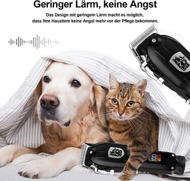 Машинка для стрижки собак, акумуляторна бездротова тиха, для котів та інших тварин, чорна