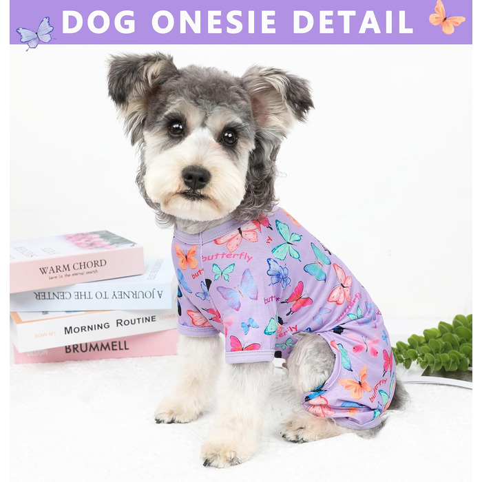 Піжама для собак: теплий та милий комплект для дівчаток та хлопчиків, розмір M, колір фіолетовий