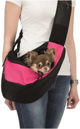 Сумка на передню частину Trixie Fronttasche Sling, 50x25x18 см, рожево-чорна