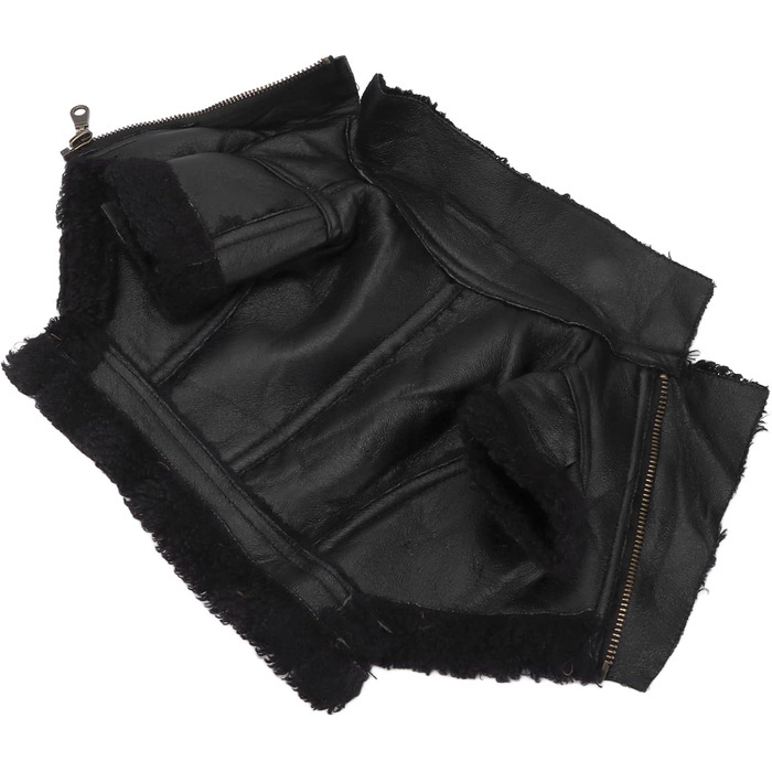 Зимовий теплий куртка для собак від TARSHYRY: шкіряна вітронепроникна модель для великих, середніх та маленьких собак. Стильний мотоциклетний одяг для тварин (S)