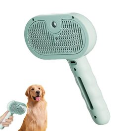 Бурштук для котів та собак Felanis 3-в-1 з розпиленням та парою: масаж, грумінг та видалення шерсті. Білий колір, 1 шт.