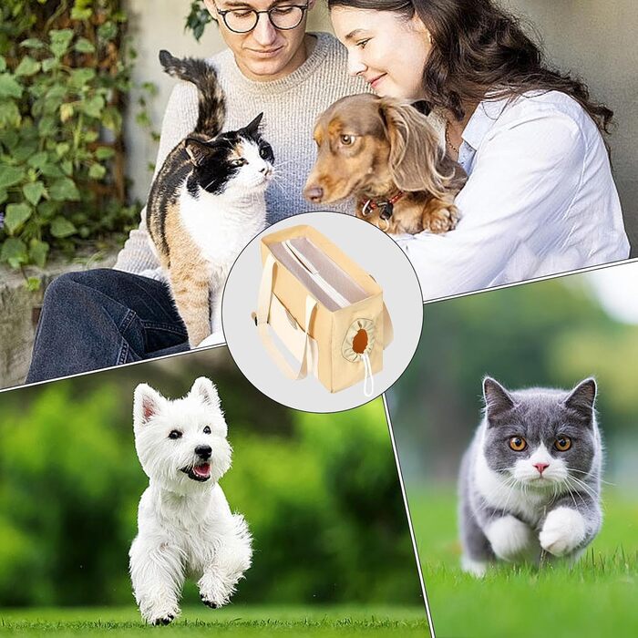 Транспортна сумка для тварин – велика місткість, переноска для кошенят з шнурком, дихаюча сітка, універсальна сумка для вигулу домашніх тварин, легка переноска для собак та котів