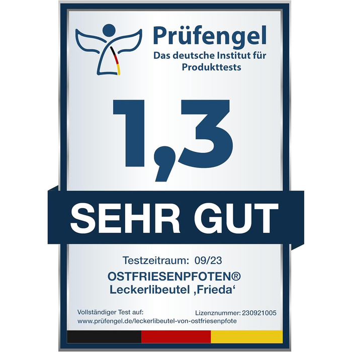 Футляр для ласощів для собак Leckerlibeutel 'Frieda' з високоякісної штучної шкіри, темно-синій, розмір L, з магнітною застібкою EasyOpen, сумка для прогулянок з ласощами для собак, темно-синій