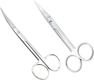 Професійна шерстьрізка для тварин DOITOOL: 2 шт. з нержавіючої сталі, пряма та вигнута насадки