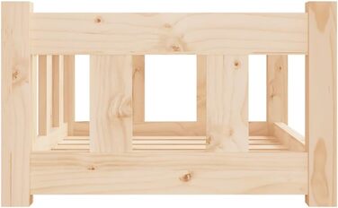 Зручне ліжко для собак та котів з дерева, коричневе, 55,5x45,5x28 см