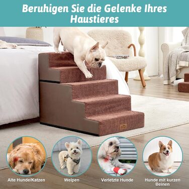 Сходинка для собак та котів COZY KISS: зручна та безпечна для ліжка, софи та авто. Розміри: 7x0x60cm, 75x50x60cm. Кольори: чорний та білий, шоколадний.