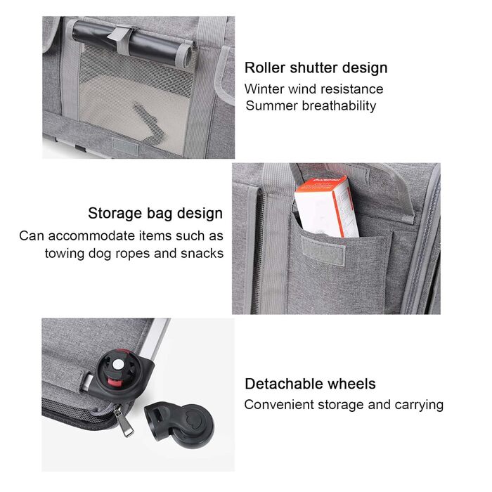 Трансформер-переноска для тварин на колесах, переноска для собак та котів, блакитна, з телескопічною ручкою, для подорожей