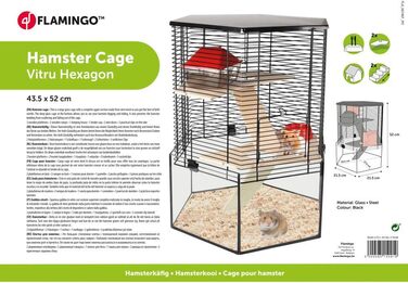 Клітка для гризунів Flamingo Vitru, шестикутна, 43,5×52 см