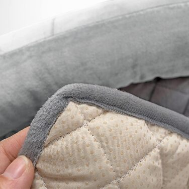 М'яке ліжко-матрац для собак та котів з велюру, 90x90 см, сірий