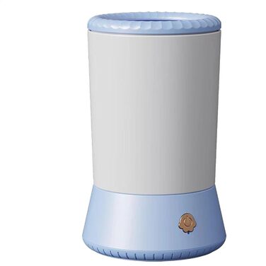 Миска для миття лап домашнім тваринам, мийка для лап собак | Силіконовий очищувач лап для маленьких, середніх та великих собак, вологостійка миска, м'яка щітка, блакитно-білий колір